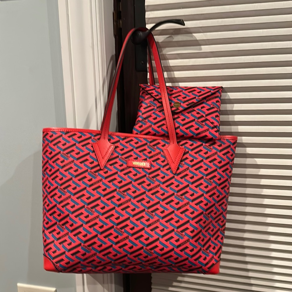 Versace tote with wallet
